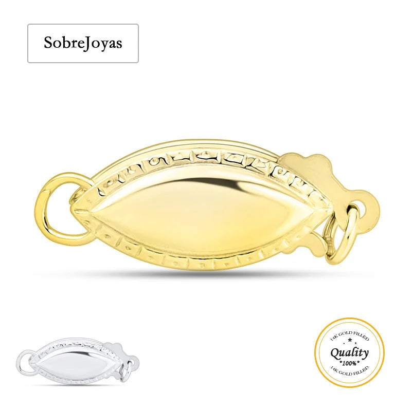 14K Gold Filled Oval Filigree Pearl Clasp,Oval Clasp, Bracelet Clasp, Necklace Clasp, Hollow Filigree Pearl Clasp