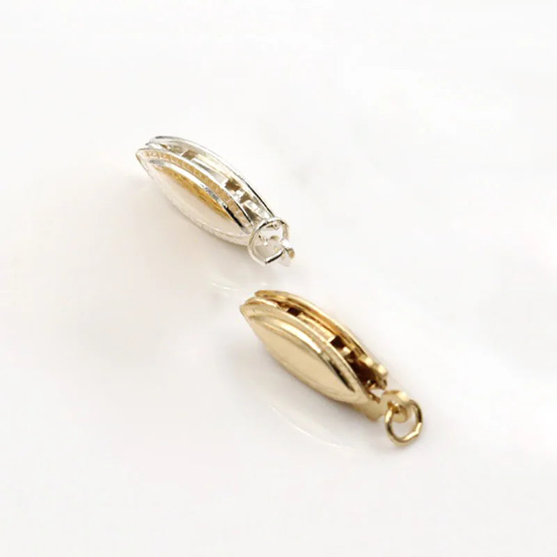 14K Gold Filled Oval Filigree Pearl Clasp,Oval Clasp, Bracelet Clasp, Necklace Clasp, Hollow Filigree Pearl Clasp
